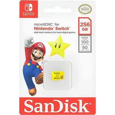 MicroSDXC SanDisk 256GB para Nintendo Switch
